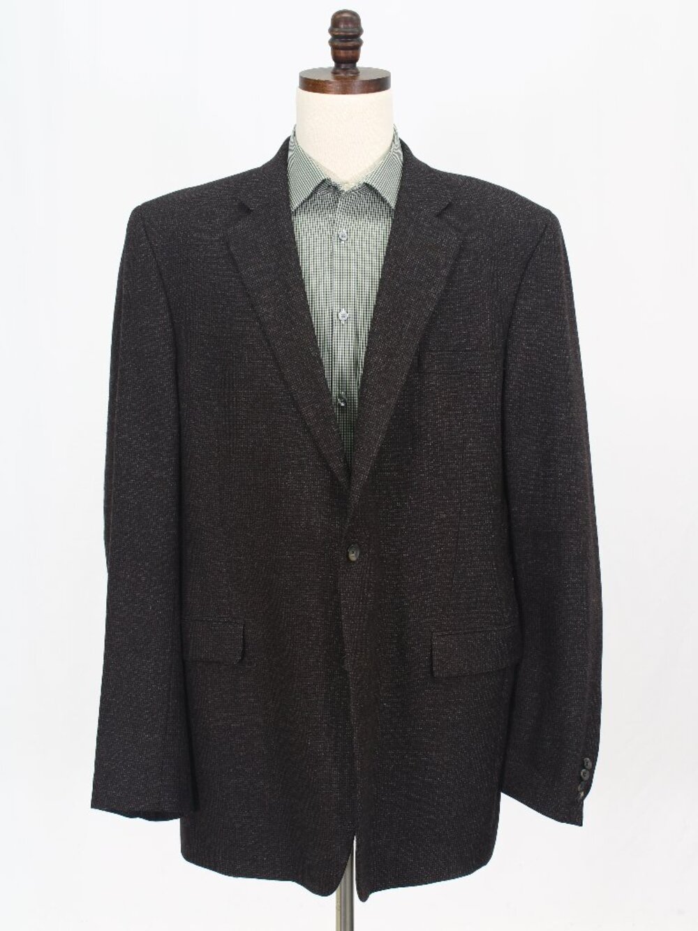 Jack Victor 48L Brown Blazer Sport Coat Jacket 2-Button Houndstooth W718